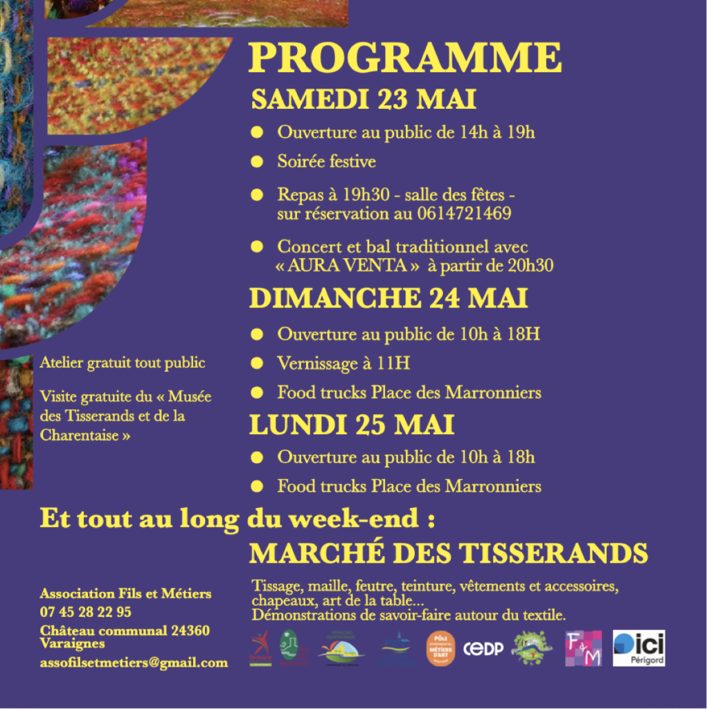 Affiche Marché des tisserands 2026 programme